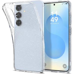 Etui Spigen Liquid Crystal Glitter do Galaxy S25, przezroczyste z brokatem