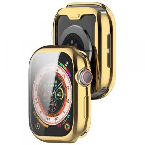 Etui z osłoną ekranu Bizon Case Watch Felipe do Apple Watch 10 (46mm), złote