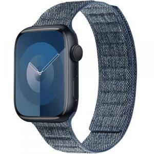 Pasek magnetyczny Crong Melange do Apple Watch 49/46/45/44 mm, niebieski