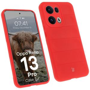 Pancerne etui Bizon Case Tur do Oppo Reno13 Pro, czerwone