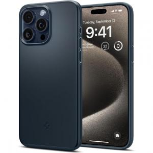 OUTLET: Etui Spigen Thin Fit do iPhone 15 Pro Max, granatowe