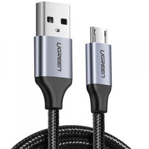 Kabel Ugreen USB-A - Micro USB, 1m, QC 3.0 2.4A, czarny