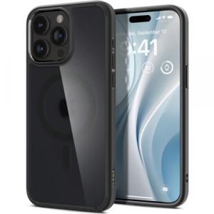 Etui Spigen Ultra Hybrid Mag MagSafe do iPhone 15 Pro, półprzezroczysto-czarne
