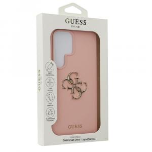 Etui Guess Hardcase Silicone Big 4G Logo Bottom Script do Samsung Galaxy S25 Ultra, różowe