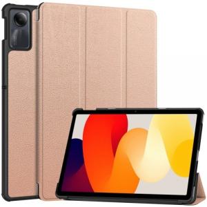 Etui Bizon Case Tab Croc do Xiaomi Redmi Pad SE, różowozłote