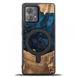 Drewniane etui Bewood Unique Planets - Neptun do MagSafe do Motorola Edge 40 Neo