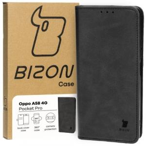 Etui z klapką Bizon Case Pocket Pro do Oppo A58 4G, czarne