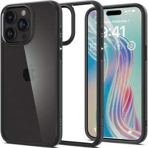 OUTLET: Etui Spigen Ultra Hybrid do iPhone 15 Pro Max, przezroczysto-czarne
