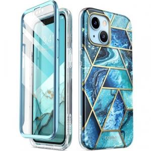 Etui pancerne Supcase i-Blason Cosmo SP iPhone 13, marmurowe niebieskie