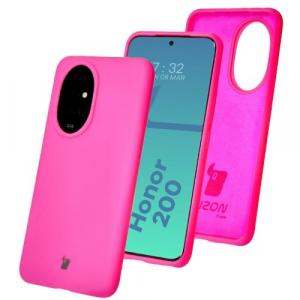 Silikonowe etui Bizon Soft Case do Honor 200, neonowo-różowe