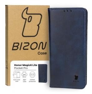 Etui z klapką Bizon Case Pocket Pro do Honor Magic6 Lite, granatowe