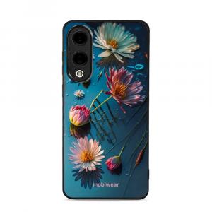 Etui ochronne do Galaxy S25 Edge, Mobiwear Glossy Case, niebiesko-kwieciste