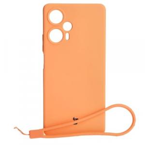 Etui Bizon Case Silicone Sq do Xiaomi Poco F5, pomarańczowe