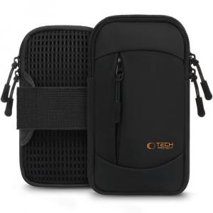Opaska na ramię Tech-Protect M6 Universal Sport Armband, czarno-pomarańczowa