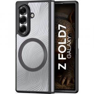 Etui Dux Ducis Aimo Mag do MagSafe do Galaxy Z Fold7, przezroczyste z czarną ramką