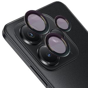 Szkło hartowane na aparat Bizon Glass Snap Lens do Xiaomi Redmi Note 14 5G, 1 zestaw, czarna ramka
