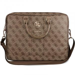 Torba do laptopa do 16'' Guess 4G Big Logo, brązowa