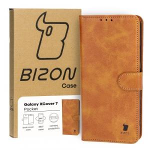 Etui z klapką Bizon Case Pocket do Galaxy Xcover7, brązowe