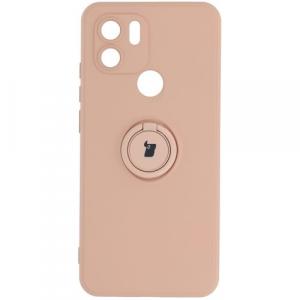 Etui Bizon Case Silicone Ring do Redmi A1, jasnoróżowe