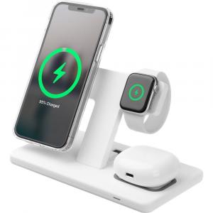 OUTLET: Ładowarka indukcyjna 3w1 Fixed MagPowerstation, Qi, 15 W, MagSafe, biała
