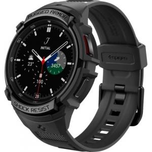 Etui z paskiem Spigen Rugged Armor Pro do Galaxy Watch 6 Classic 47 mm, czarne matowe