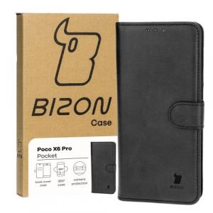 Etui z klapką Bizon Case Pocket do Xiaomi Poco X6 Pro, czarne