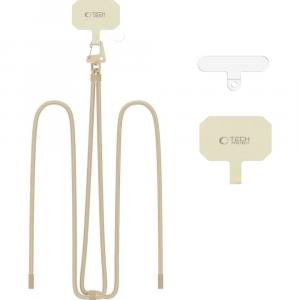 OUTLET: Smyczka na nadgarstek / ramię do telefonu Tech-Protect C5S Rope Crossbody Strap, beżowa