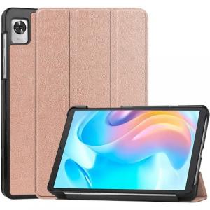 Etui Bizon Case Tab Croc do Realme Pad Mini 8.7, różowozłote