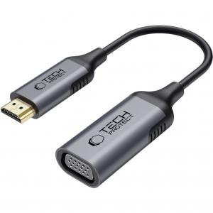 Adapter HDMI (męski) do VGA (żeński) Tech-Protect UltraBoost, czarnoszary