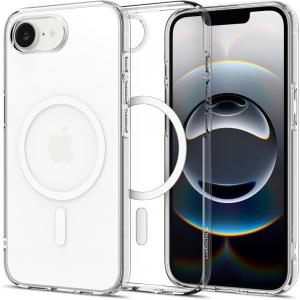 Etui Spigen Liquid Crystal Mag do MagSafe do iPhone 16e, przezroczysto-białe