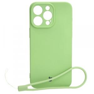 Etui Bizon Case Silicone do iPhone 15 Pro Max, jasnozielone