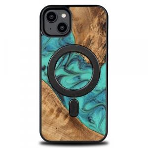 Drewniane etui Bewood do iPhone 15 Plus, Turquoise