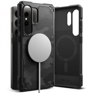 Etui Ringke Rugged Gear Magnetic do Galaxy S25 Ultra, ciemnoszaro-czarne moro