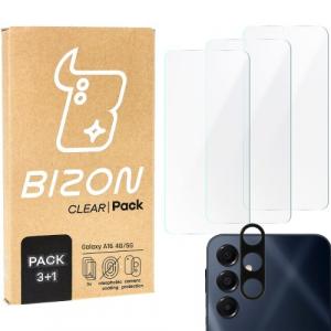 3x Szkło hartowane + szybka na aparat Bizon Clear 2 Pack do Galaxy A16 4G/5G