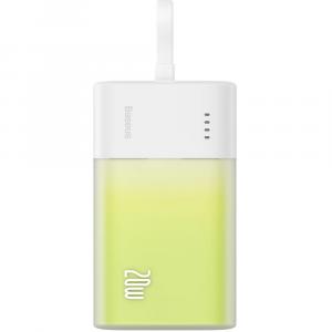 Powerbank Baseus Popsicle iP Edition 5200mAh PD 20W + kabel USB-C / USB-C, zielono-biały