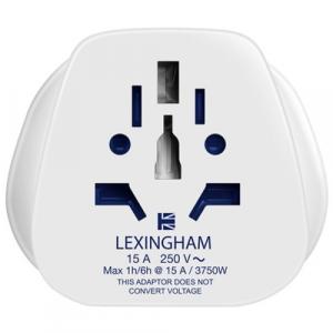Adapter podróżny / przejściówka Lexingham z wyjściem EU, 2 szt. białe