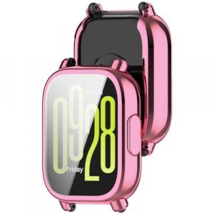 Etui z osłoną ekranu Bizon Case Watch Felipe do Xiaomi Redmi Watch 5 Lite, różowe