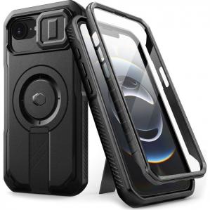 Etui pancerne Tech-Protect Kevlar Cam+ do iPhone 16e, czarne