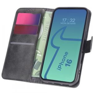 Etui z klapką Bizon Case Pocket do iPhone 16, czarne