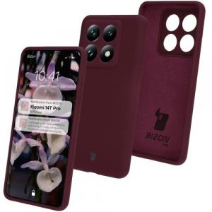 Silikonowe etui Bizon Soft Case do Xiaomi 14T Pro, ciemnofioletowe