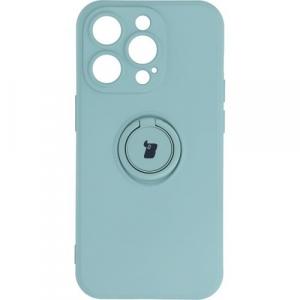 Etui Bizon Case Silicone Ring Sq do iPhone 14 Pro, turkusowe