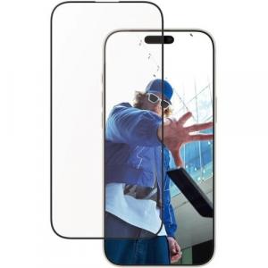 Szkło hartowane PanzerGlass Aluminum Frame Ultra-Wide Fit + EasyAligner do iPhone 16 Pro Max, czarna ramka