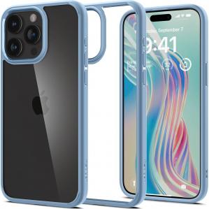 OUTLET: Etui Spigen Crystal Hybrid do iPhone 15 Pro Max, przezroczysto-niebieskie