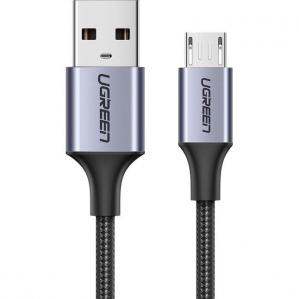 OUTLET: Kabel Ugreen USB - MicroUSB, 2m, 480 Mbps, szary
