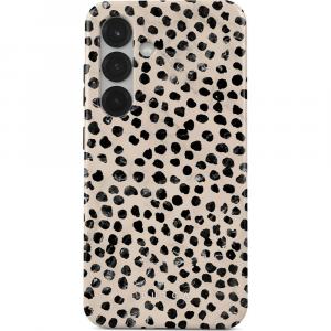 Etui Burga Almond Latte Tough do Galaxy S25 Plus, beżowe z czarnymi kropkami