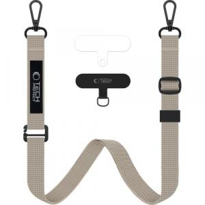 Smyczka na nadgartek / ramię do telefonu Tech-Protect C6S Rope Wrist Strap, beżowe