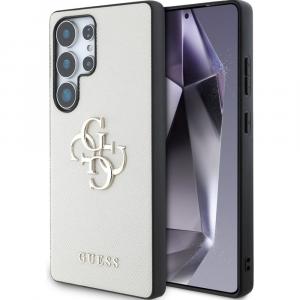 Etui Guess Grained Big 4G Small Classic Logo do Galaxy S25 Ultra, beżowe