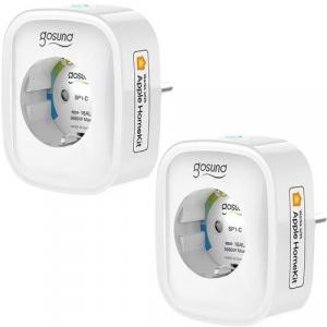 Inteligentne gniazdko Gosund SP1-H Wi-Fi 2,4 GHz Apple HomeKit Schuko 2-Pack, białe