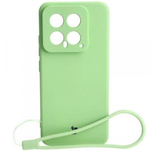 Etui Bizon Case Silicone Sq do Xiaomi 14, jasnozielone