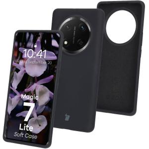 Silikonowe etui Bizon Soft Case do Honor Magic7 Lite, czarne